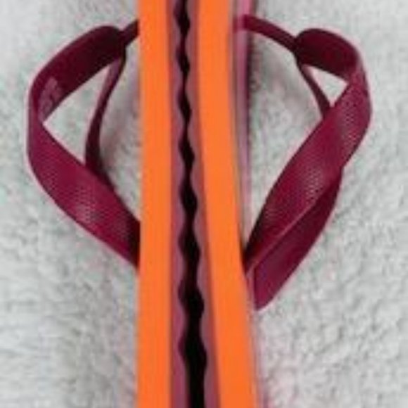 Coach Multi Colored Striped Flip Flops - Picture 4 of 9